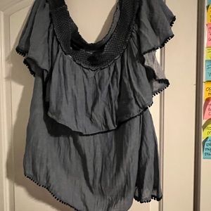 Off the shoulder denim color